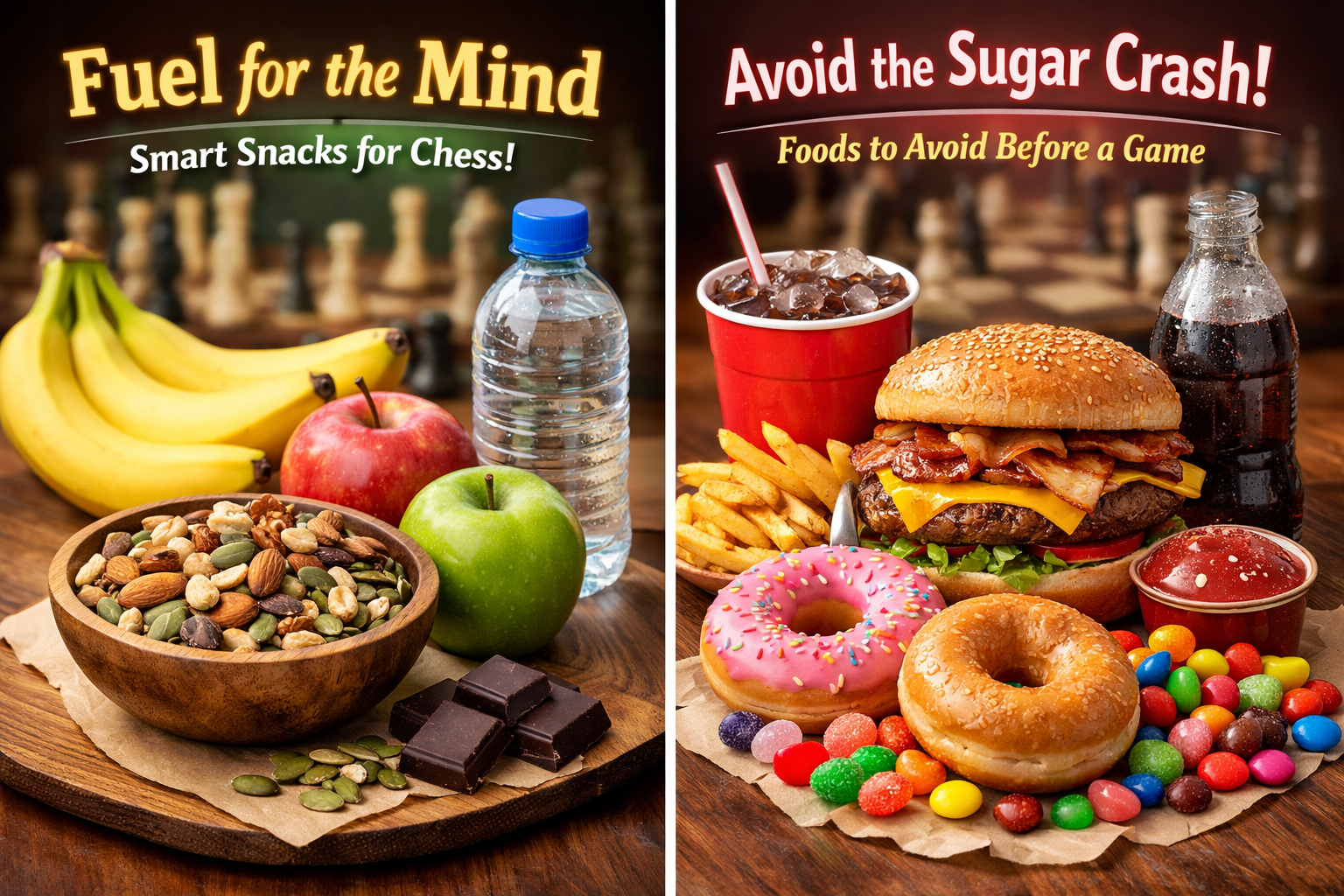 Healthy brain food snacks for chess players